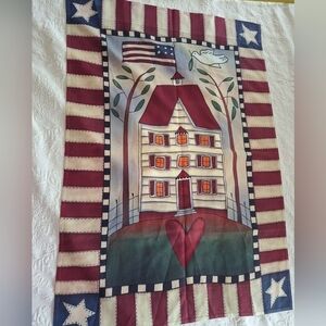 Patriotic House Design Tapestry